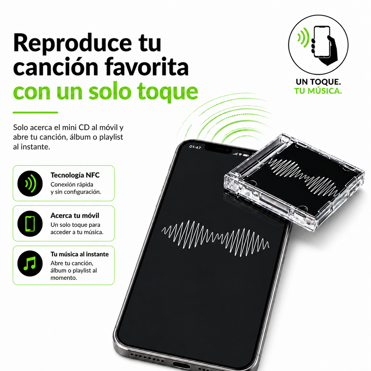 Mini CD Llavero Personalizado NFC