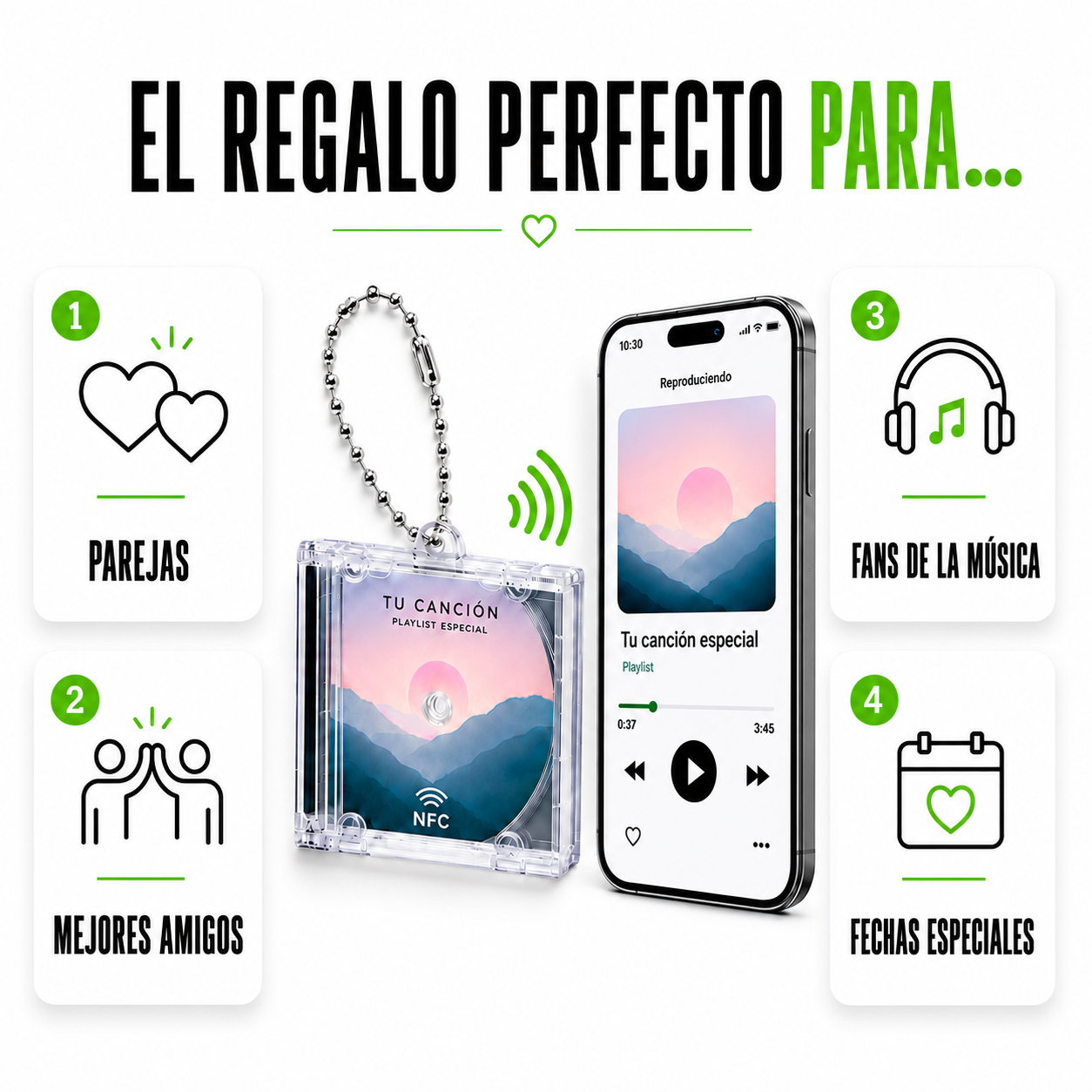 Mini CD Llavero Personalizado NFC